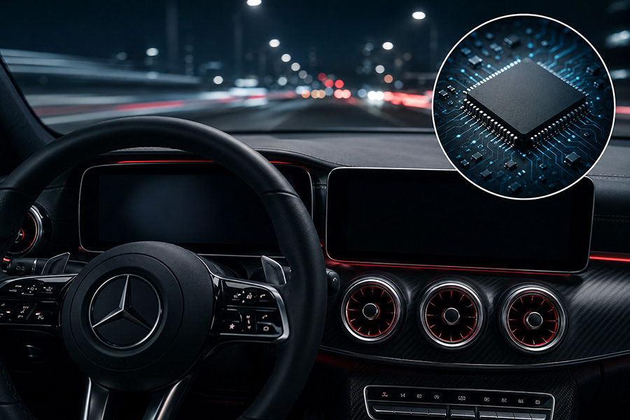 2024–2026 Mercedes-Benz Infotainment System Resets Causing Instrument Cluster Blackouts